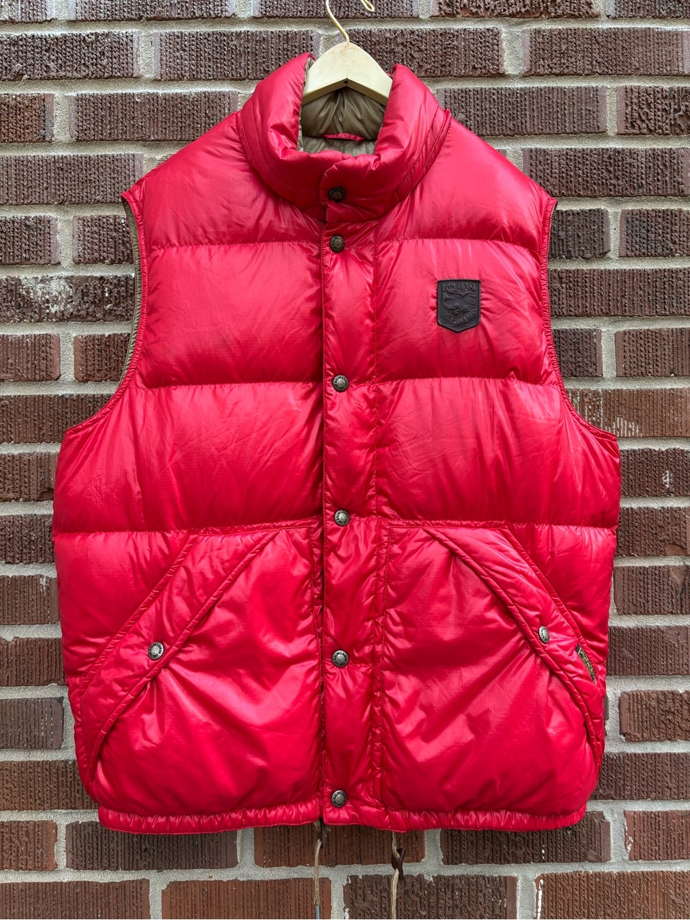 Polo Ralph Lauren Vest Mens Sz L Puffer Down Red Bubble Jacket RARE VINTAGE 90s